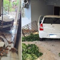 Imagem referente a Carro invade casa e destrói parede em Toledo