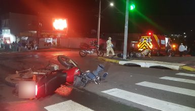 Imagem referente a Dois motociclistas ficam feridos em acidente no Brasília