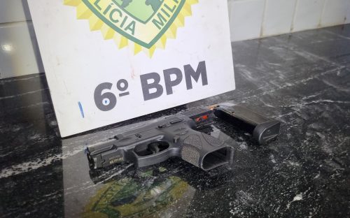 Imagem referente a PM flagra condutor em porte ilegal de arma de fogo na rodovia BR-277