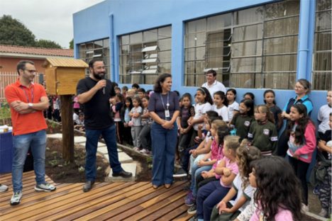 Imagem referente a Sustentabilidade: Sanepar inaugura Jardim de Água e Mel em Piraí do Sul