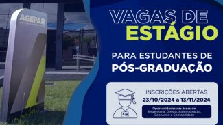 Agepar abre processo seletivo para contratação de estagiários de pós-graduação