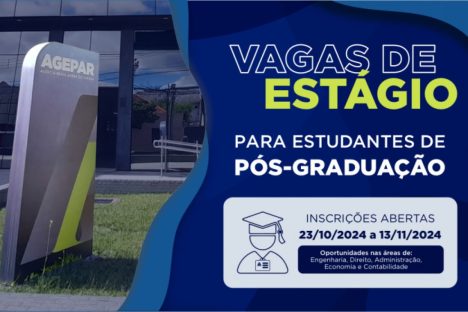 Imagem referente a Agepar abre processo seletivo para contratação de estagiários de pós-graduação