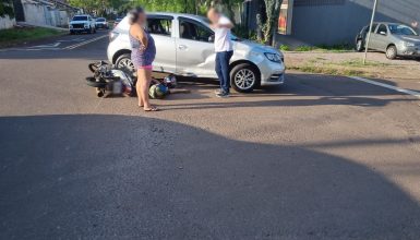 Imagem referente a Motociclista fica ferido em mais um acidente na Rua Nereu Ramos