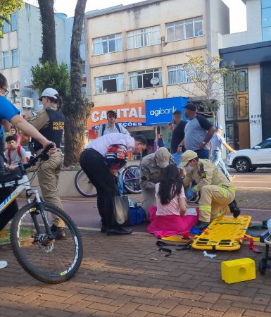 Imagem referente a Mulher com patinete atinge criança na ciclovia na Av. Brasil