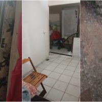 Imagem referente a Morador do Santa Cruz precisa fazer buracos no muro para água sair de residência