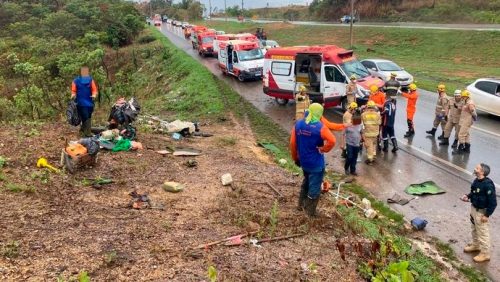 Imagem referente a Motorista de caminhão atropela 7 funcionários e foge