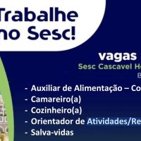 Imagem referente a Sesc Cascavel Hotel Fazenda abre vagas para processos seletivos