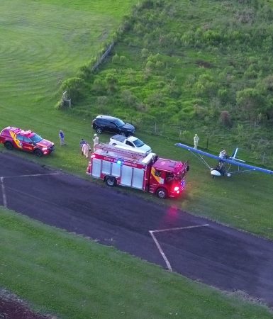 Imagem referente a Pouso forçado de ultraleve mobiliza Bombeiros em Cascavel