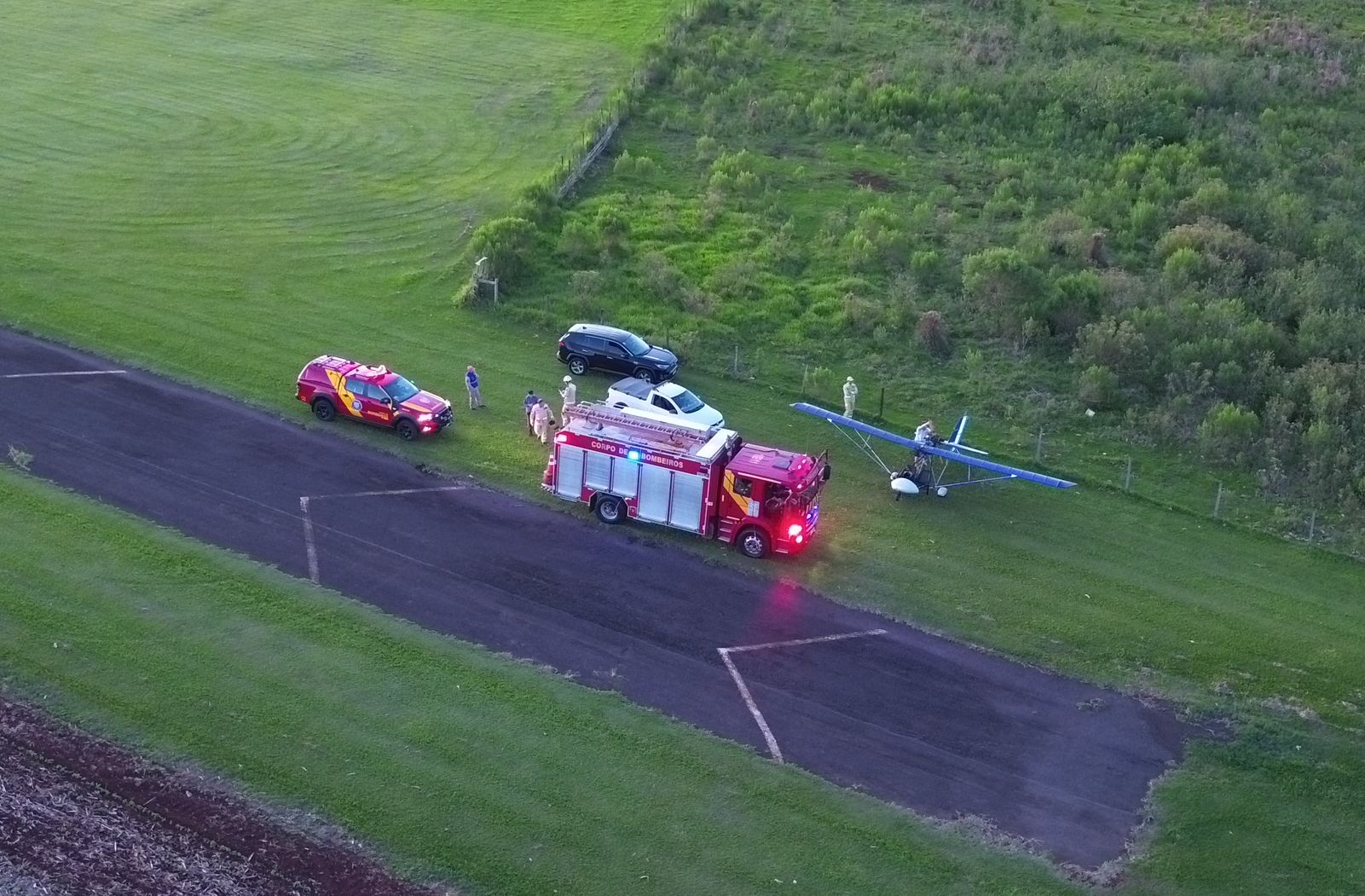 Imagem referente a Pouso forçado de ultraleve mobiliza Bombeiros em Cascavel