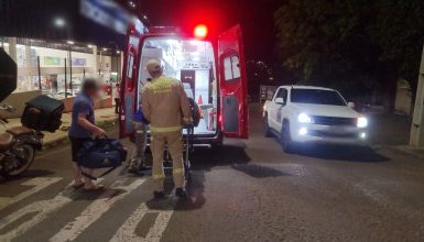 Imagem referente a Motociclista fica ferido em acidente na Rua Veneza