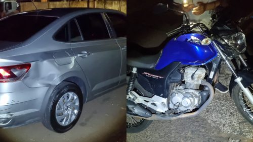 Imagem referente a Motociclista fica ferido em acidente no Universitário