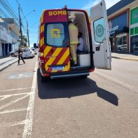 Imagem referente a Homem é socorrido após sofrer queda na Rua São Paulo