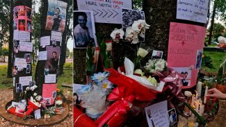 Fãs homenageiam Liam Payne em árvore na Praça do Country em Cascavel