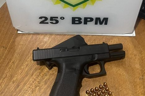 Imagem referente a PM de Douradina prende homem por porte ilegal de arma de fogo