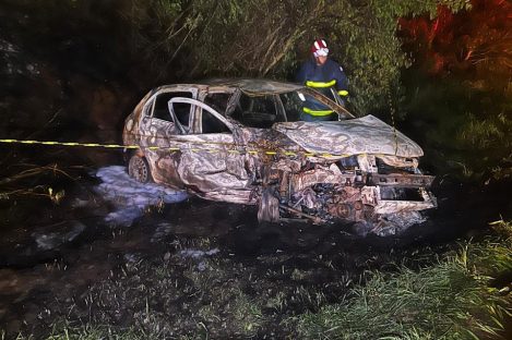 Imagem referente a Carro com placas de Cascavel se envolve em acidente com morte na PR-484