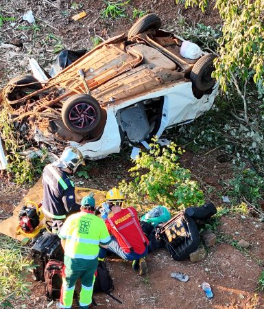 Imagem referente a Uma pessoa morre em grave acidente na BR-277 em Guaraniaçu