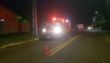 Imagem referente a Motociclista fica ferida após acidente no Bairro Cascavel Velho