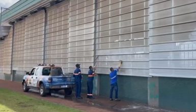 Imagem referente a Defesa Civil realiza limpeza no Terminal Oeste de Cascavel