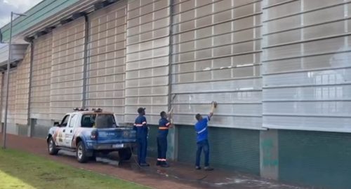 Imagem referente a Defesa Civil realiza limpeza no Terminal Oeste de Cascavel