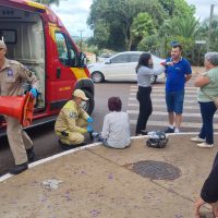 Imagem referente a Mulher fica ferida em acidente de trânsito no Centro de Cascavel