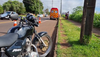 Imagem referente a Homem é atropelado por moto na Avenida das Pombas, em Cascavel