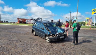 Imagem referente a Engavetamento é registrado na BR-277, nas proximidades da Havan