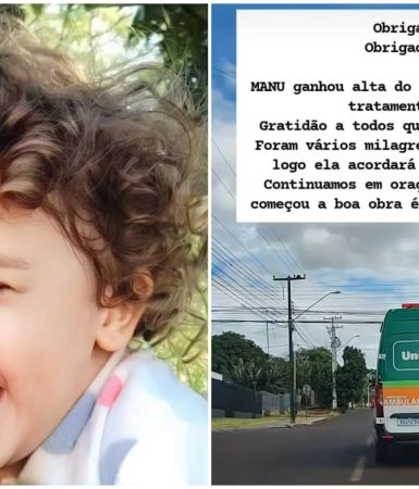 Imagem referente a Acredita em milagre? após quase um mês, Manu deixa hospital e continua recuperação em casa