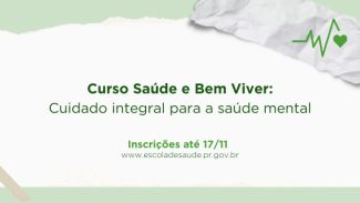 Inscrições de profissionais em curso de saúde mental encerram em 17 de novembro