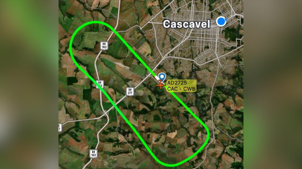 Após decolar no aeroporto de Cascavel neste domingo (10), avião da Azul retorna 20 minutos depois