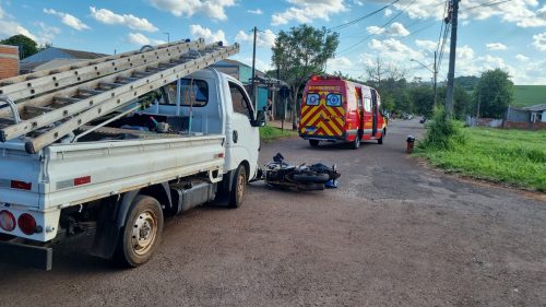 Imagem referente a Motociclista fica ferido em acidente de trânsito no Esmeralda