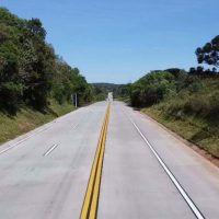 Imagem referente a Restauração em concreto da PRC-280 entre Palmas e Clevelândia chega a 83%