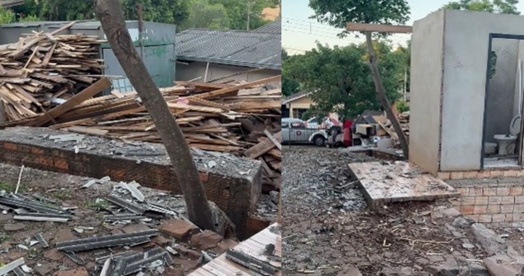 Vereador tem casa destruída por vizinho durante a madrugada em Itapejara do Oeste