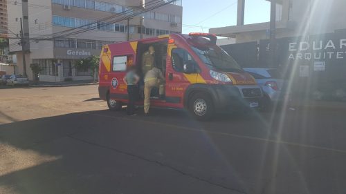 Imagem referente a Homem fica ferido em queda de moto no Centro