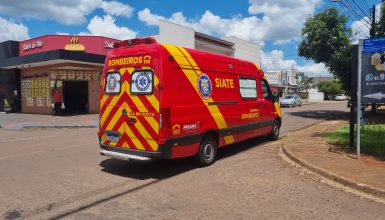 Imagem referente a Bombeiros atendem vítima de acidente no Bairro Santa Felicidade