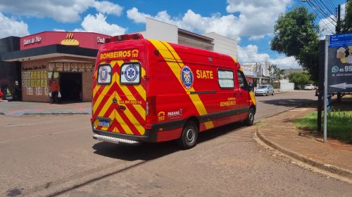 Imagem referente a Bombeiros atendem vítima de acidente no Bairro Santa Felicidade