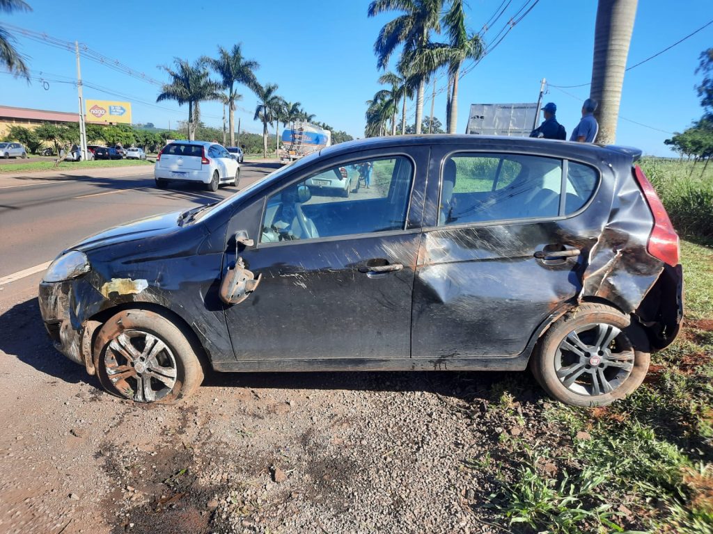 Acidente na PR-488 deixa mulher ferida em Santa Helena
