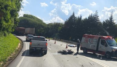 Imagem referente a Motociclista perde a vida em acidente na BR-277 próximo à Ponte do Cavernoso