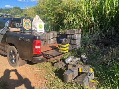 Imagem referente a Operação conjunta apreende 606 kg de maconha e causa prejuízo milionário ao crime