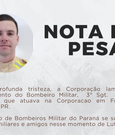 Imagem referente a Corpo de Bombeiros confirma morte do Sargento Petuco