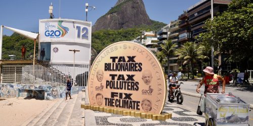 Imagem referente a RJ: protesto pede taxação de super-ricos para financiar combate à fome