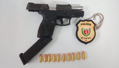 Imagem referente a Polícia Civil de Corbélia prende mulher com pistola 9mm de numeração raspada