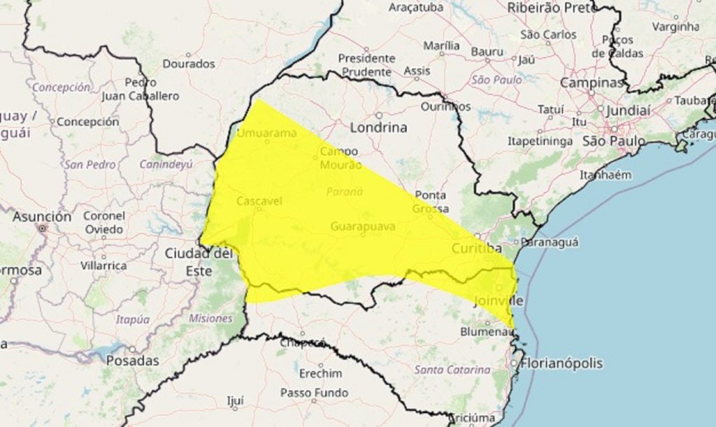 Tempestade à vista: INMET emite alerta para Paraná e Cascavel está na lista dos atingidos