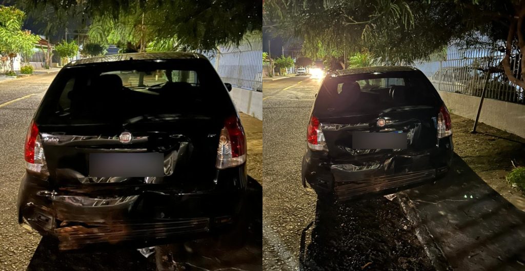 Internauta pede ajuda para encontrar carro que bateu em Palio estacionado na Avenida das Torres