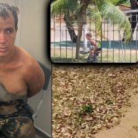 Imagem referente a Filho mata pai, arranca cabeça e a esconde em mochila durante fuga