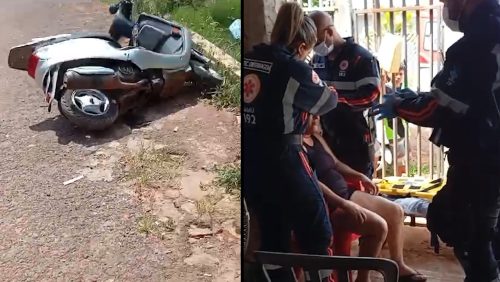 Motociclista tem suspeita de fratura em vértebra após enroscar em fio pendurado Imagem referente a Motociclista tem suspeita de fratura em vértebra após enroscar em fio pendurado