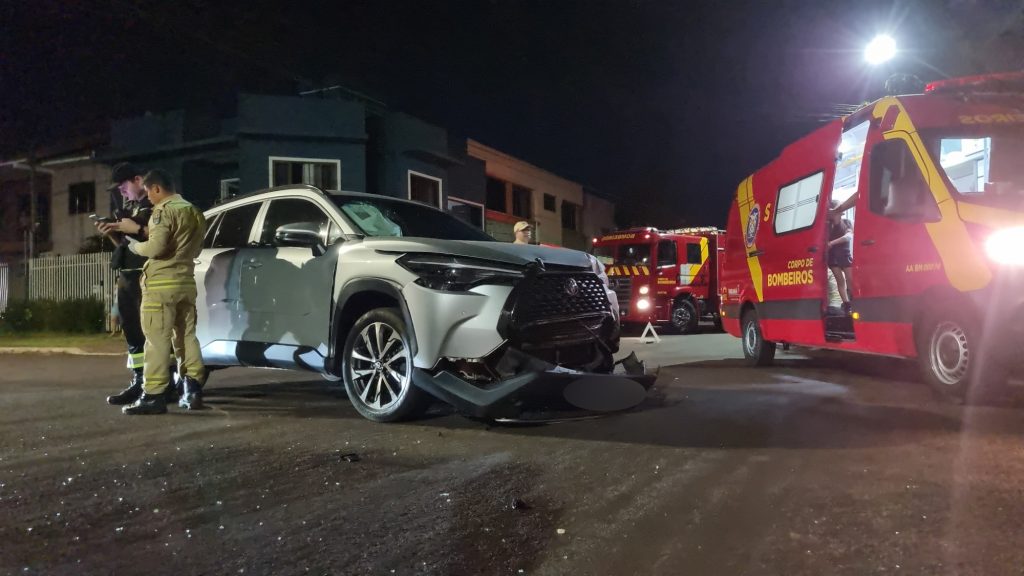 Forte colisão de trânsito é registrada no Bairro São Cristóvão