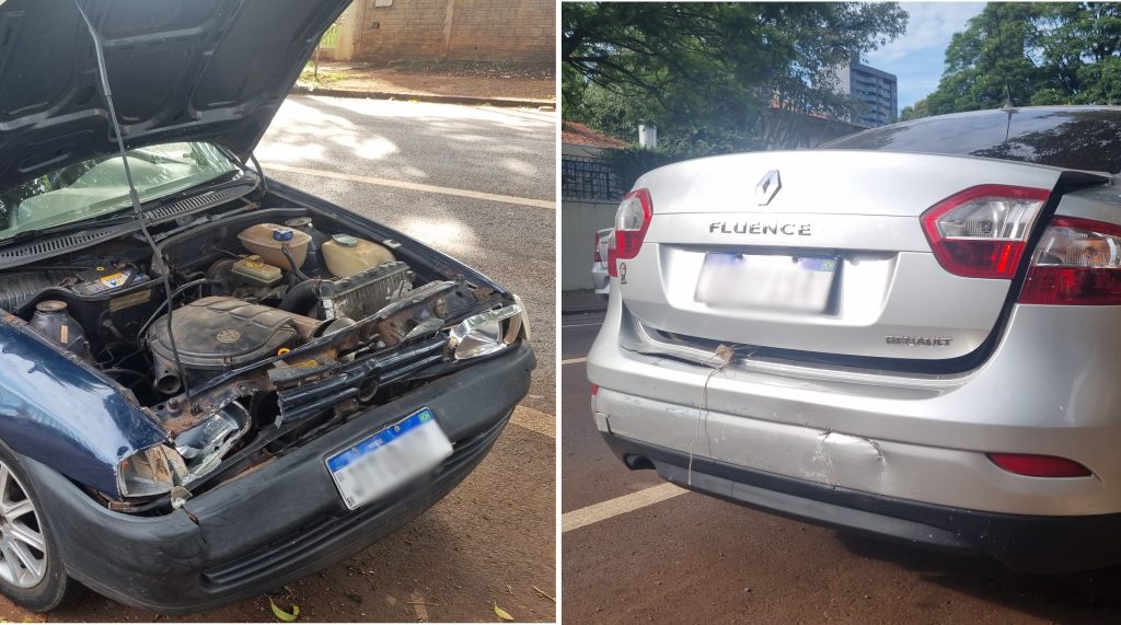 Três carros se envolvem em colisão na Rua Antonina, no Centro