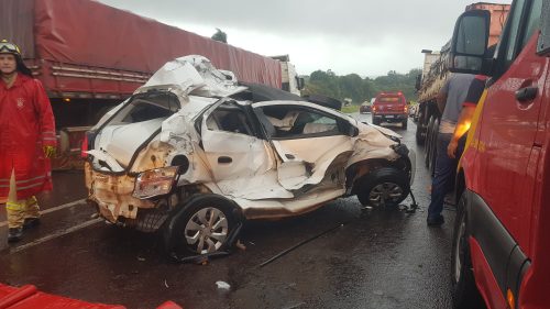 Imagem referente a Bombeiros atendem vítima de grave acidente na BR-163, em Cascavel