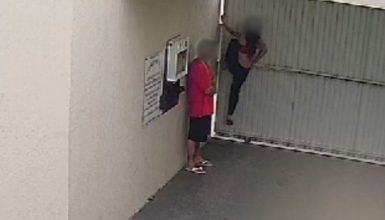 Imagem referente a O jeito é dá uma fugidinha: vídeo mostra casal pulando muro de motel para não pagar a conta