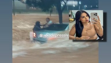 Imagem referente a Chuva arrasta e mata influenciadora em Uberlândia; veja vídeo